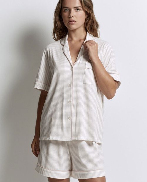 Pijama con short Sfera rayada para mujer