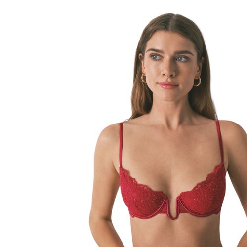 Brassier Women Secret con aros rojo para mujer