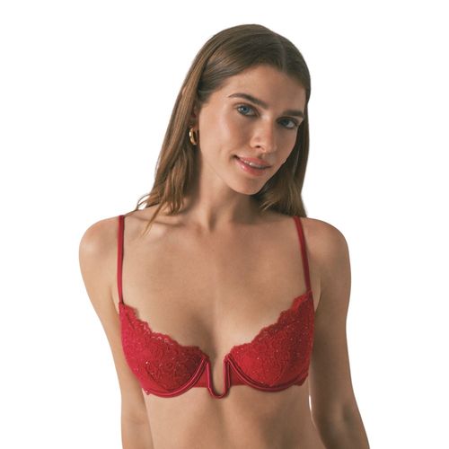 Brassier Women Secret con aros rojo para mujer