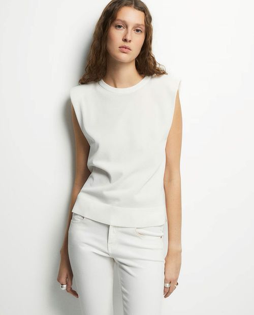 Camiseta Sfera sólida sin mangas para mujer