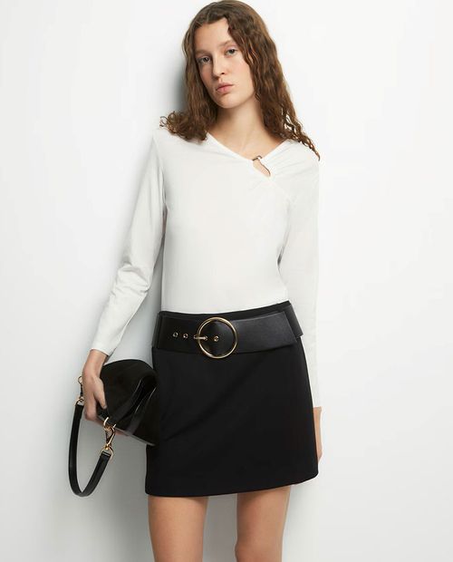 Blusa Sfera blanca manga larga para mujer