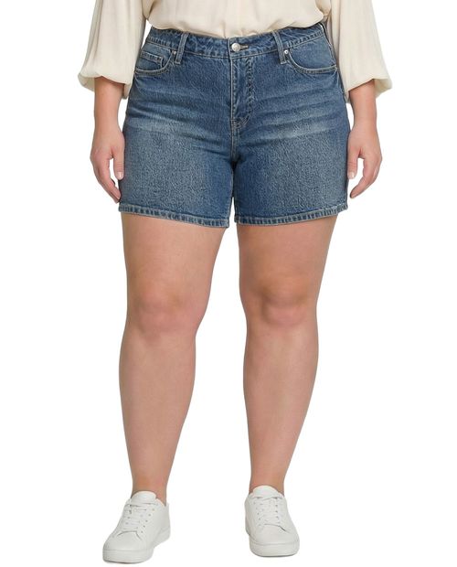 Short YMI denim azul de cintura alta para mujer