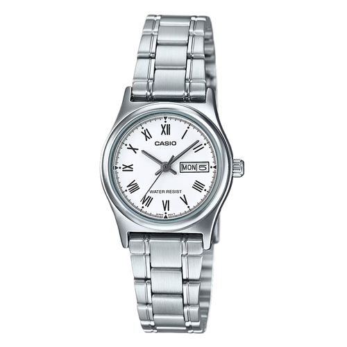 Reloj Casio análogo metalico plateado para mujer
