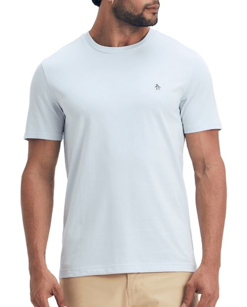 Camiseta Penguin slim fit celeste sólida para hombre