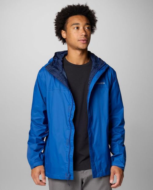 Chaqueta impermeable Columbia regular fit azul sólido para hombre