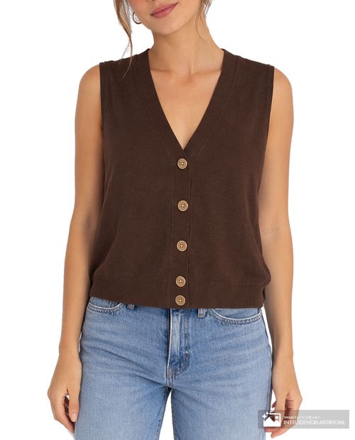 Chaleco Unexpected café para mujer