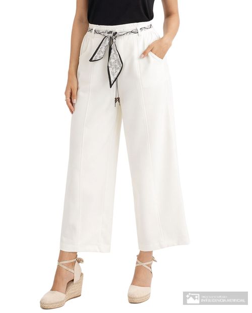 Pantalón Marcella palazzo de cintura alta para mujer