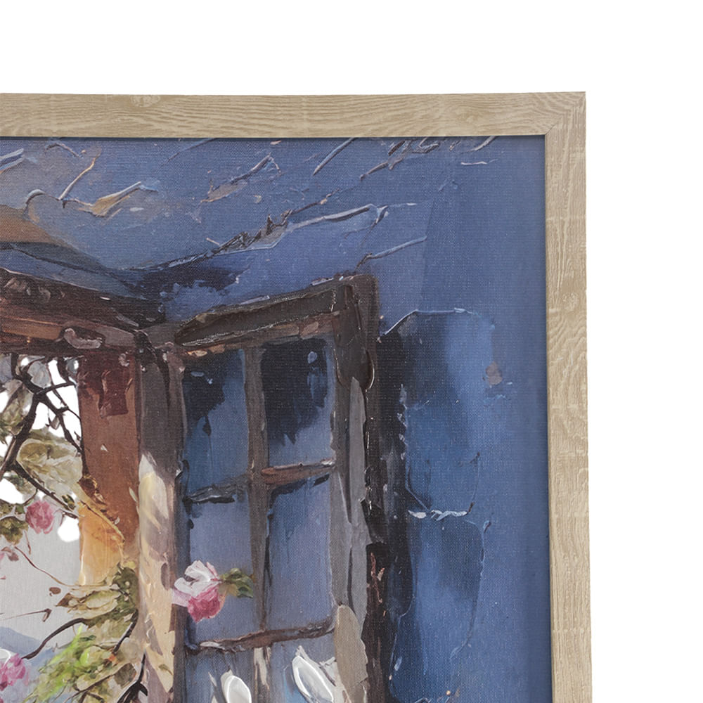Cuadro decorativo ventana con paisaje costero 70x90 cm - Siman Costa Rica