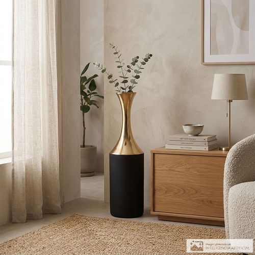 Jarrón decorativo de vidrio 25x81 cm