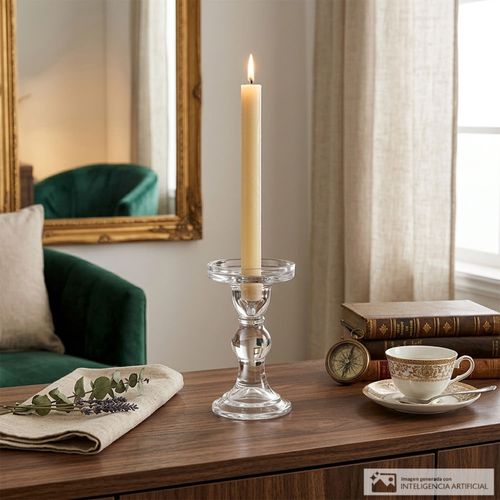 Portavela decorativa de pilar 14 cm