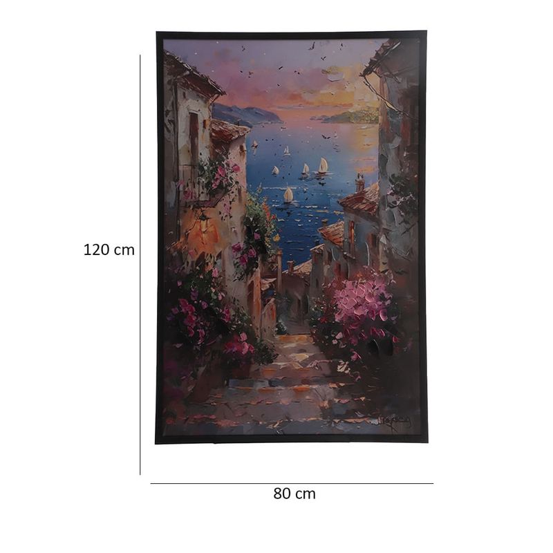 Cuadro decorativo con escena mediterránea 80x120 cm - Siman Costa Rica