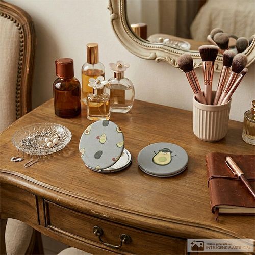 Espejo redondo diseño aguacate surtido 7 cm