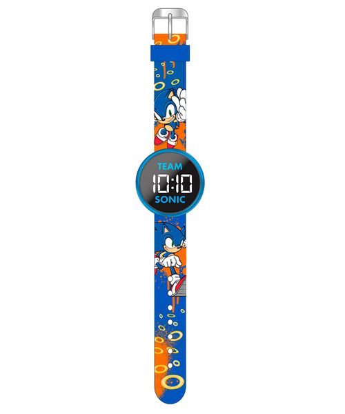 Reloj infantil Sonic LED redondo azul
