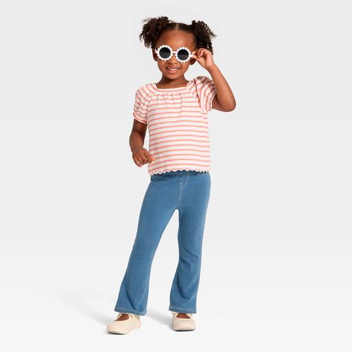 Jegging flare azul claro para niña