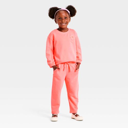 Blusa sweatshirt rosada para niña