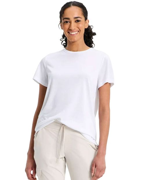 Camiseta deportiva All in motion oversize sólida manga corta para mujer