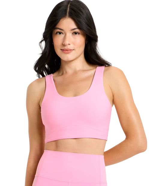 Top bra deportivo All in motion rosado sólido de tirantes para mujer