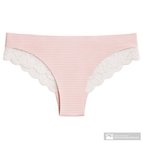 Tanga Accente rayada de cintura corta para mujer