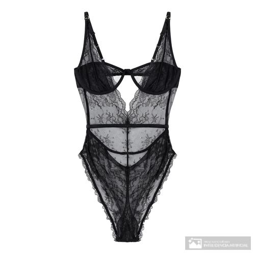 Babydoll Rene Rofe negro para mujer