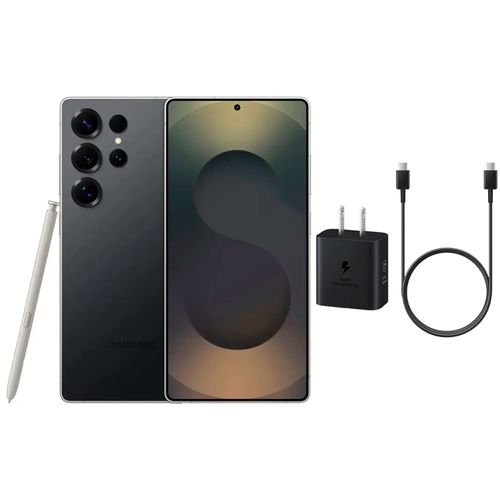 Celular Samsung Galaxy S25 Ultra 12GB RAM 256GB SSD Negro + Regalía Cargador Fast Charger Tipo C 25W Negro