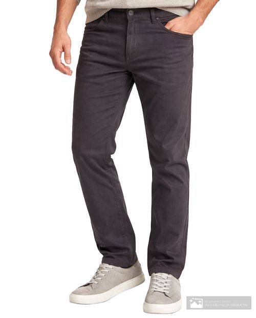 Pantalón casual Oscar de la Renta classic fit gris sólido para hombre