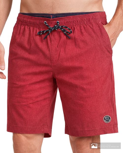 Calzoneta de baño Oscar de la Renta regular fit roja sólida para hombre