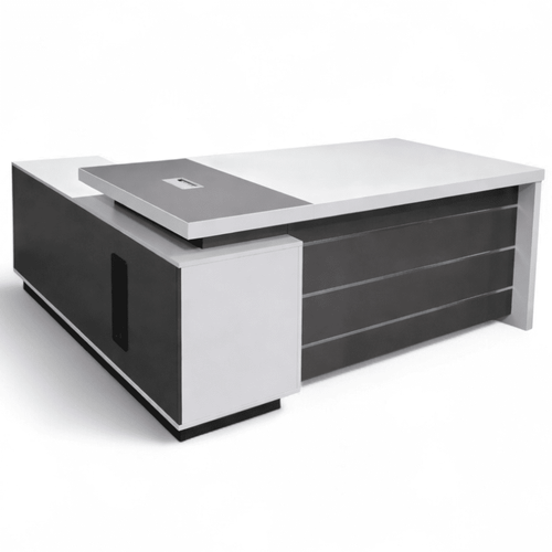 Escritorio Ejecutivo Duty blanco con credenza