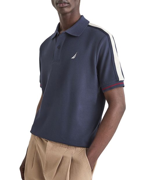 Camisa polo Nautica azul navy heather para hombre