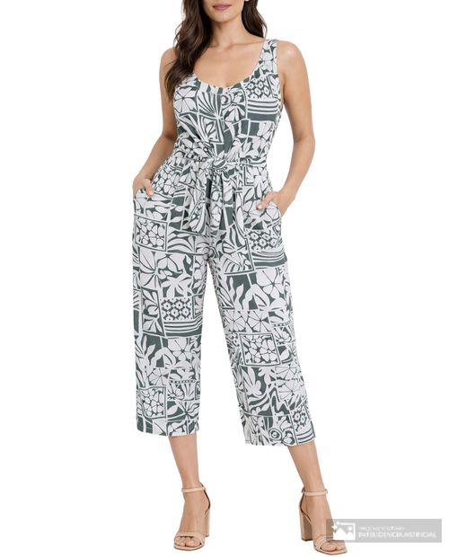 Jumpsuit Connected Apparel estampado sin mangas para mujer
