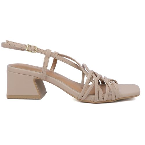 Sandalia casual Unexpected color beige para mujer