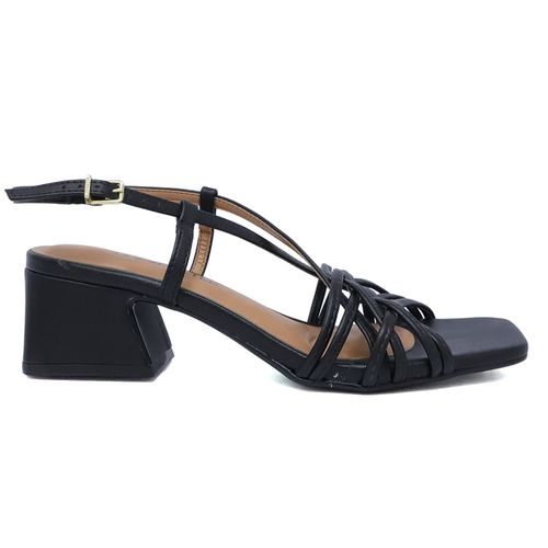 Sandalia casual Unexpected color negro para mujer
