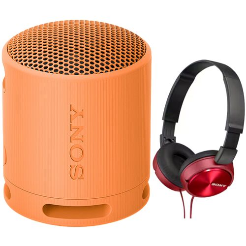 Combo bocina inalámbrica Sony SRS-XB100 portátil + Audífonos cableados Sony