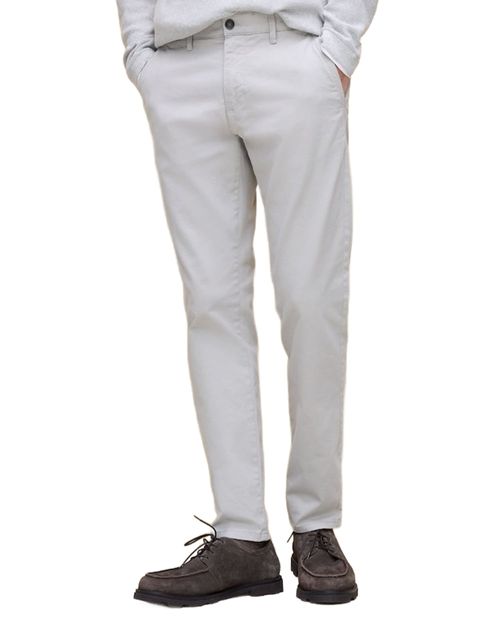 Pantalón chino Easy Wear slim fit gris claro sólido para hombre