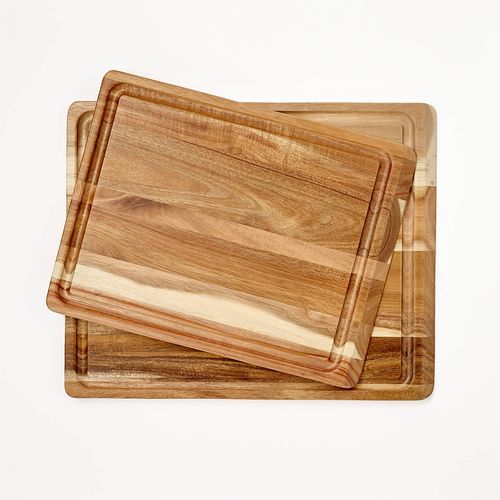 Set de tablas para picar Figmint reversible de madera acacia