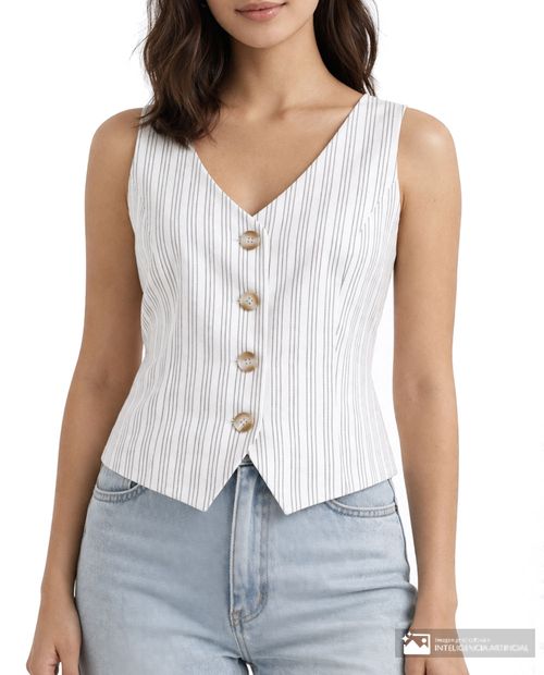 Chaleco Orange rayado para mujer