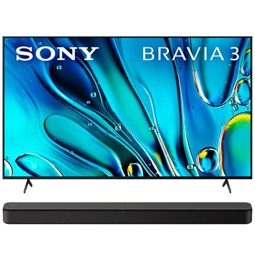 Combo Pantalla Sony Bravia 3 LED Smart 50" (127 cm) 4K /Ultra HD // K-50S30 LA8 + Barra de sonido Sony HT-S100F de 2 Canales con Bluetooth y HDMI ARC