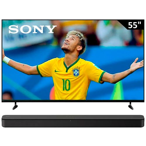 Combo Pantalla Sony 55" (139.7 cm) LED UHD 4K HDR10 K-55S20M2 + Barra de sonido Sony HT-S100F de 2 Canales con Bluetooth y HDMI ARC