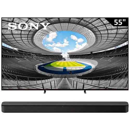 Combo Pantalla Sony 55" (139.7 cm) Mini LED UHD 4K HDR10 K-55XR50 + Barra de sonido Sony HT-S100F de 2 Canales con Bluetooth y HDMI ARC