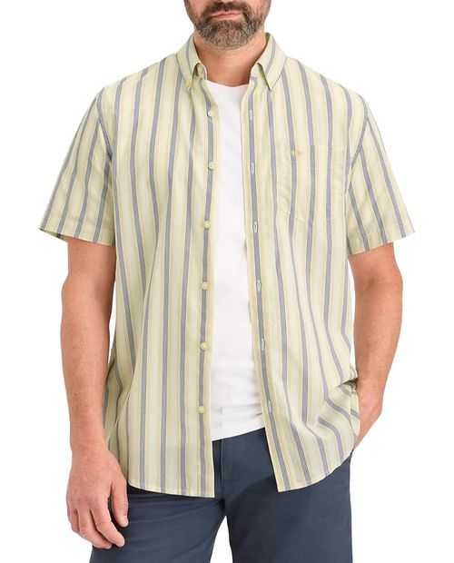 Camisa casual Dockers regular fit multicolor rayada para hombre