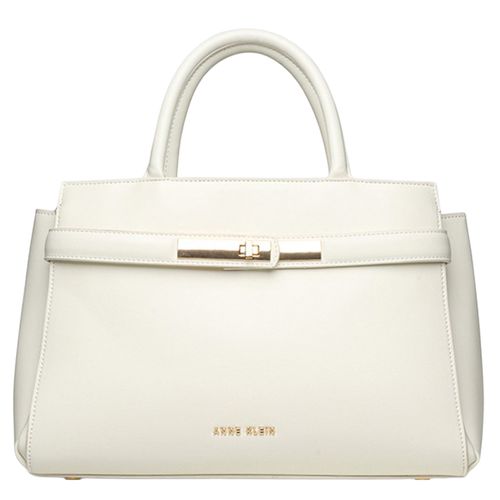 Cartera satchel Anne Klein color blanco para mujer