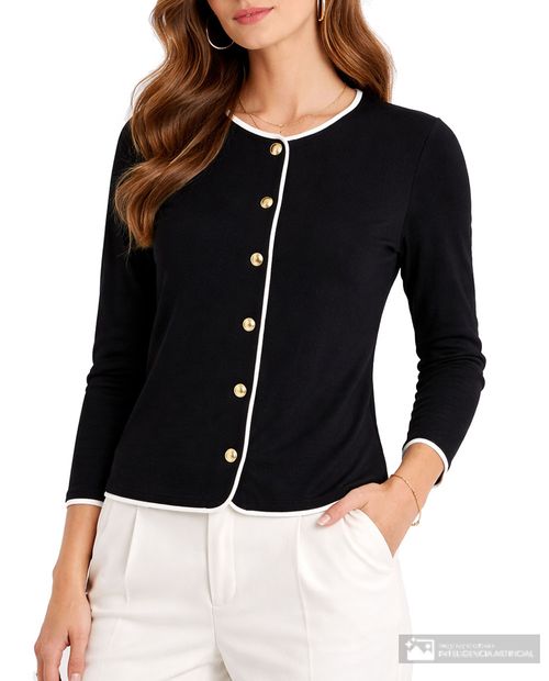 Suéter Nicolle cárdigan negro para mujer