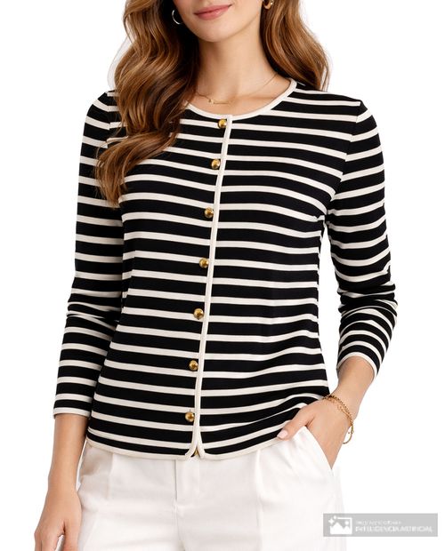 Suéter Nicolle cárdigan rayado para mujer