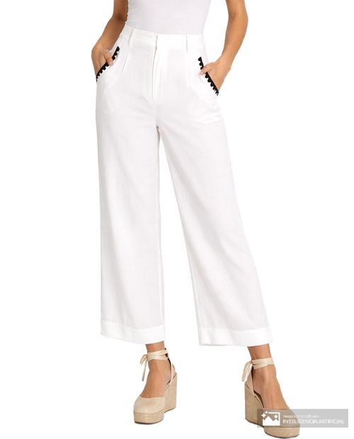Pantalón Marcella palazzo de cintura alta para mujer