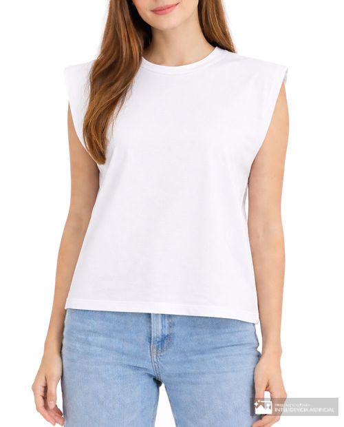 Camiseta Orange blanca sin mangas para mujer