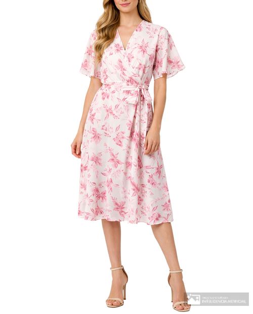 Vestido Sandra Darren midi estampado manga corta para mujer