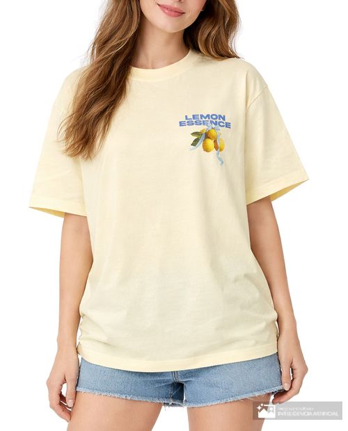 Camiseta Orange estampada manga corta para mujer