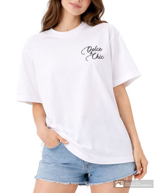 Camiseta Orange estampada manga corta para mujer