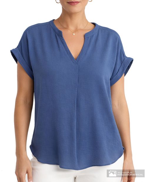 Blusa Marcella túnica manga corta para mujer
