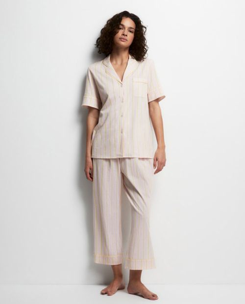 Pijama con pantalón Sfera multicolor rayada para mujer