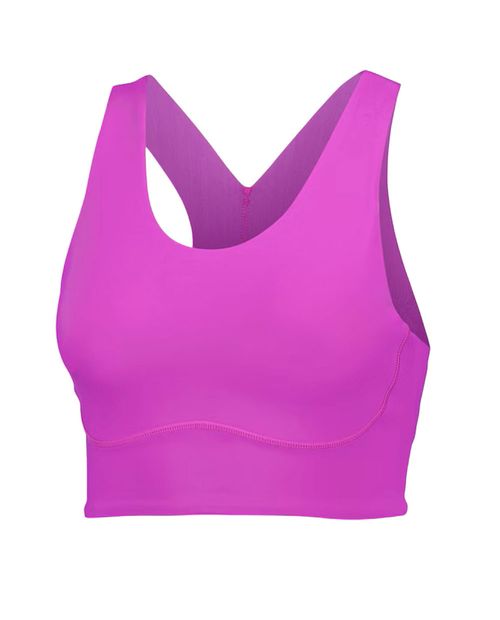 Top bra deportivo Boomerang morado sólido para mujer